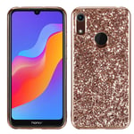 LLLi Mobile Accessories for HUAWEI Glittery Powder Shockproof TPU Case for Huawei Honor Play 8A(Black) (Color : Rose Gold)