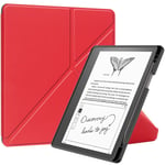 Amazon Kindle Scribe 11th Generation (2022) Origami Kunstskinn Deksel med Penneholder - Rød