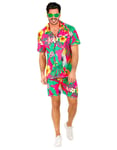 Tropisk Rosa Hawaii Skjorta och Shorts