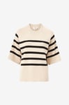 Object - Tröja objEster 2/4 Knit Pullover - Beige