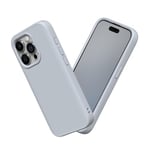 RHINOSHIELD coque compatible avec [iPhone 15 Pro] | SolidSuit - coque fine avec technologie d'absorption des chocs et finition premium mate - Gris Argent