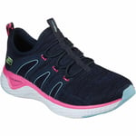 Skechers Solar Fuse-electric Pulse Navy/hot Pink/blue Ladies Sports Textile