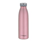 ThermoCafé Drinking Bottle, Insulated Water Bottle, Insulated Bottle, Thermos Flask, Stainless Steel, Mat Rosé Gold, 0,5 l