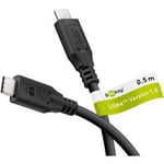 USB-C laddnings- och datakabel PD USB4 240 W, 20 Gbit/s - 0,5m