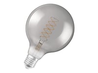 Osram Vintage 1906 - Led-Glödlampa Med Filament - Form: G125 - Klar Finish - E27 - 7.8 W (Motsvarande 30 W) - Klass G - Varmvitt Komfortljus - 1800 K