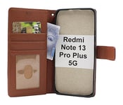 New Standcase Wallet Xiaomi Redmi Note 13 Pro+ 5G (Brun)