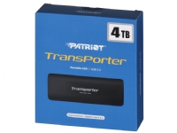Patriot PTP4TBPEC Transporter ekstern SSD, 4TB, USB Type-C, 3.2 Gen 2, 1000MB/s, aluminium
