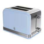 Swan Retro 2 Slice Toasters Blue Toaster Large Slots ST19010BLN