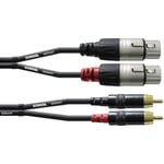 CORDIAL CABLES Câble audio double XLR femelle/Rca 1,5 m CÂBLES AUDIO Essentials RCA