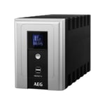 AEG Protect A uforstyrrbar strømforsyning (UPS) Linje-Interactive 1,6 kVA 960 W 6 AC-utganger