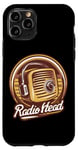 Coque pour iPhone 11 Pro Tête de radio rétro vintage