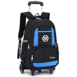 WU Rolling Backpack Travel Backpack with Wheels Removable Hand Bag - Carry-On,A