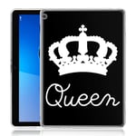 Yoedge Case Design for Huawei Mediapad M3 Lite 10-Cover Silicone Soft Clear with Print Cute Pattern Antiurto Shockproof Back Protective Tablet Cases for Huawei Mediapad M3 Lite 10, Queen