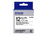Epson Labelworks Lk-4Wbn - Svart På Vitt - Rulle (1,2 Cm X 9 M) 1 Kassett(Er) Etiketttejp - För Labelworks Lw-1000, 300, 400, 600, 700, 900, K400, Z700, Z710, Z900