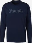 Bench. lot de 2 t-shirts manches longues pour homme - Bench. Loungewear - marine, gris chiné