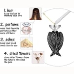 Black Urn Pendant Angel Wing Shape Perfume Bottle Pendant  Ashes