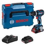 Bosch Professional 18V System perceuse-visseuse à percussion sans-fil GSB 18V-90 C (avec 2 batteries PROcore de 4,0 Ah, Low Energy GCY 42, chargeur GAL 18V-40, dans L-BOXX), 06019K6105