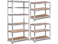 Förvaringshylla I Metall 222 X 110 X 50 Cm Humberg Hr-815
