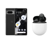 Google Pixel 7 (128 GB, Obsidian) & Pixel Buds Pro Wireless Bluetooth Noise-Cancelling Earbuds (Charcoal) Bundle, Black