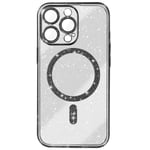 MagSafe-fodral - AVIZAR - iPhone 15 Pro - Glittrande silikon - Stötsäker skydd - Elegant Svart