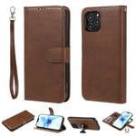 iPhone 12/iPhone 12 Pro Fodral med Löstagbart Skal KT Leather Series-3 Brun