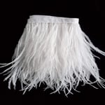 2,2 Yards Strutsfjädrar Satinband Fringe Satin Band