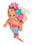 Simba 105733318 Evi Love Swimming Mermaid/Evi the Mermaid/Can Swim/with Fish Figure/Dressing Doll / 12 cm for Children from 3 Years