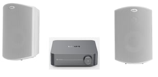 Wiim WiFi Utomhus högtalare system med wifi förstärkare Med Vita högtalare