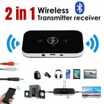 2in1 Bluetooth Wireless Audio Receiver Transmitter RCA To 3.5mm Aux HiFi Adapter