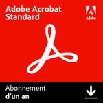 Adobe Acrobat Standard - 1 utilisateur - Renouvellement 1 an