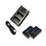 Battery x2 LP-E17 1040mAh & LC-E17E type USB LCD Dual Charger for Canon