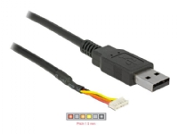 Delock - USB / seriell kabel - USB (hane) till 6 pin TTL (hona) vecka - 2.2 m - svart