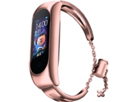 Hurtel Ersättare metallband armband kedja rem för Xiaomi Mi Band 6 / 5 / 4 / 3 rosa