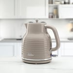 Daewoo Sienna 1.7L Jug Kettle Taupe - Grey Fat boil, easy clean. Removable lid