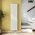 EMKE Radiateur Vertical, 1800x460 mm, Radiateur Plat Avec Design À Raccordement Central, Radiateur À Panneaux Double Couche Mural, Blanc, 1670 Watts