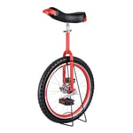Large 20"/24" Adult's Unicycle for Big Kids/Female/Male, 16"/18" Wheel Kid's Unicycle for 7-12 Years Old Child/Boys/Girls, (Color : RED, Size : 16 INCH WHEEL)