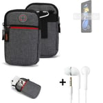 Belt bag + headphones for Xiaomi Redmi Note 11T Pro Phone case