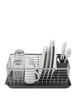 Tower Compact Dish Rack With Cutlery Holder &Ndash; Grey