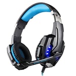 Headset over-ear Wired Game Earphones Gaming Headphones Deep bass Stereo Casque with Microphone for PS4 new xbox PC Laptop gamer Russian Federation G9000 blue