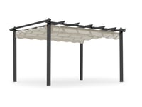 Hillerstorp Skanör pergola Svart/sand 400 x 300 cm