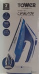Tower T22008BLU CeraGlide 2-in-1 Cord or Cordless Steam Iron , 2400W Blue