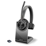 Poly Voyager 4310 UC Wireless Headset & Charge Stand - Single-Ear Bluetooth Headset w/Noise-Canceling Boom Mic - Connect PC/Mac/Mobile - Works w/Teams (Certified), Zoom