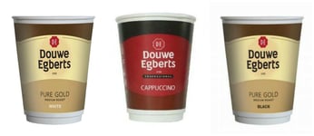 Douwe Egberts 2Go Variety Pack (150 Drinks) 12oz Cups White Black Cappuccino