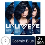 3pk Schwarzkopf Live Intense Colour Permanent or Semi-Permanent Hair Dye