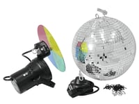 EUROLITE Mirror Ball Set 30cm with Pinspot, Eurolite Spegelboll set 30cm med PINSPOT