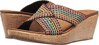 Skechers Cali Women's Beverlee Delighted Wedge Sandal, Multi, 5 M US