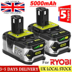 2X 18V 5Ah Genuine Battery For Ryobi P108 ONE+ Plus RB18L40 RB18L50 P104 Lithium
