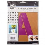 FolkArt Monogram Papier Stencil - Bold Font Letters 17,8 cm