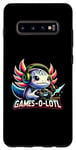 Coque pour Galaxy S10+ Games-O-Lotl Axolotl Manette de jeu vidéo