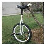 AHAI YU 16"/20"/24" Wheel Beginners Unicycle for Adult/Kids, White, Balance Exercise Cycling Outdoor Sports Bike, Alloy Rim & Comfortable Release (Color : WHITE, Size : 24IN WHEEL)